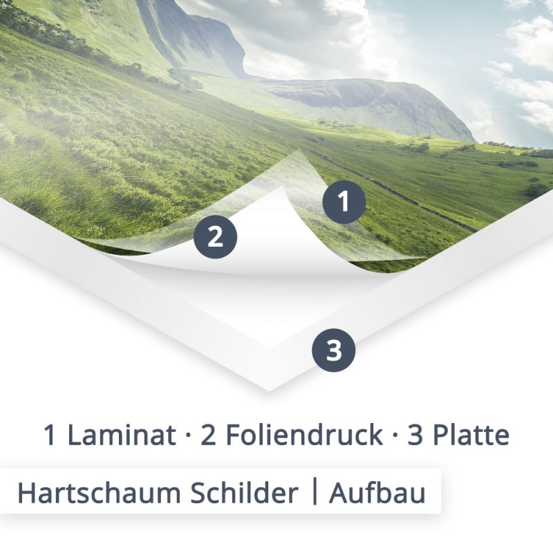 Hartschaumplatten bedrucken – individuell und günstig bestellen bei SalierDruck.de.